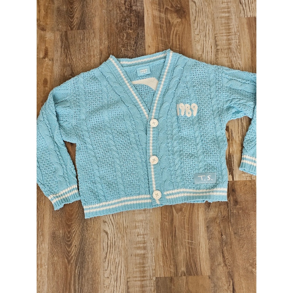 Taylor Swift 1989 Taylor's Version Cardigan Light Blue Seagull Knit XS/S
